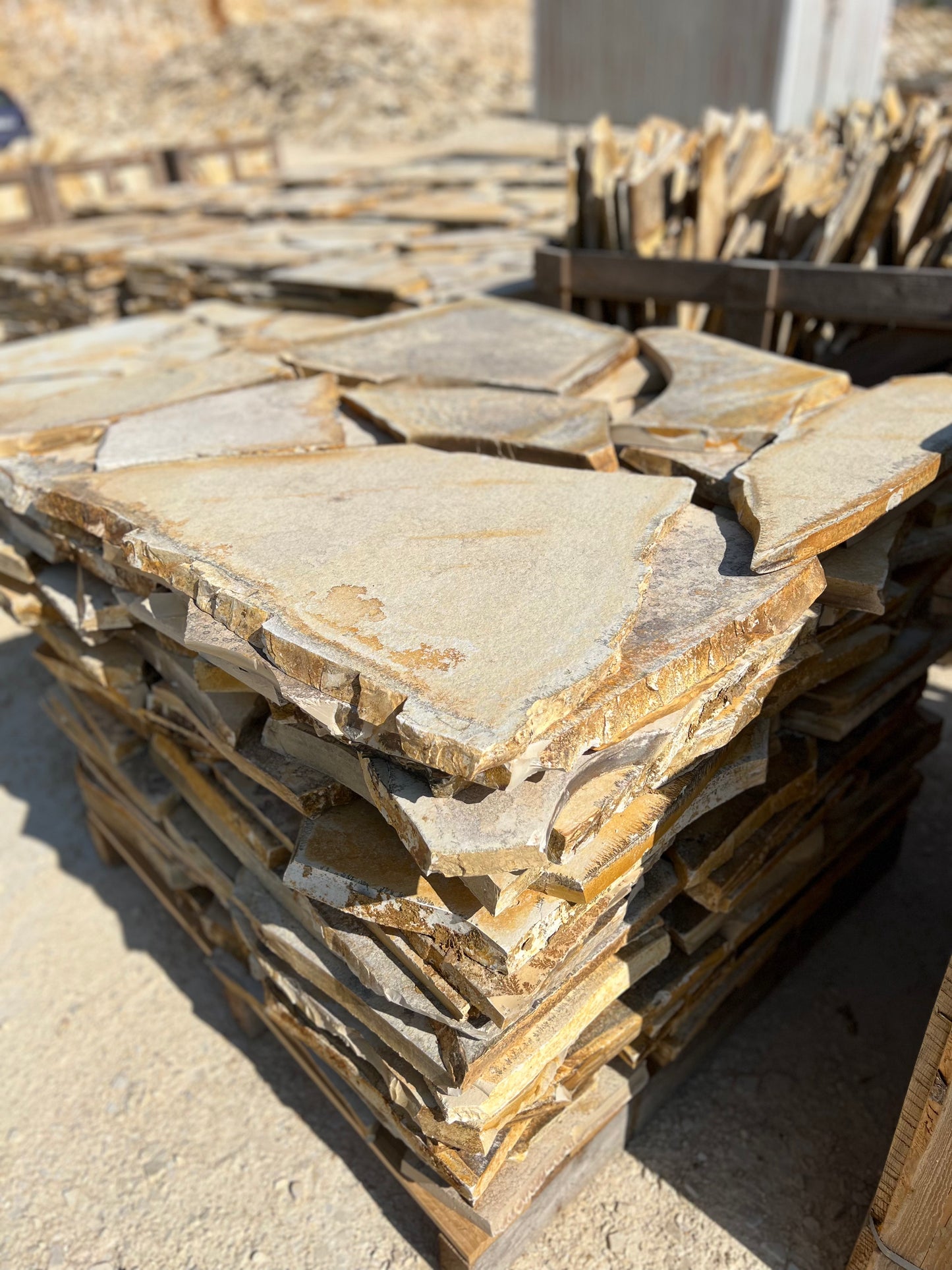 Solnhofener Polygonalplatten: Crazy Lemon 8-12mm