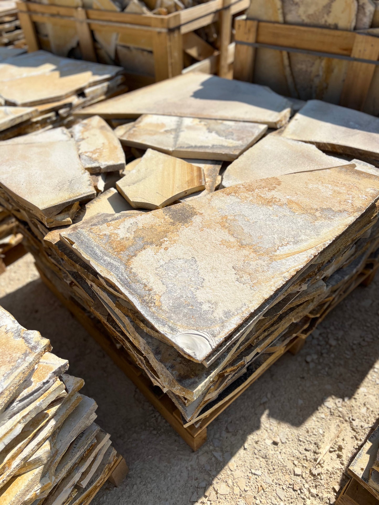 Solnhofener Polygonalplatten: Crazy Lemon 8-12mm